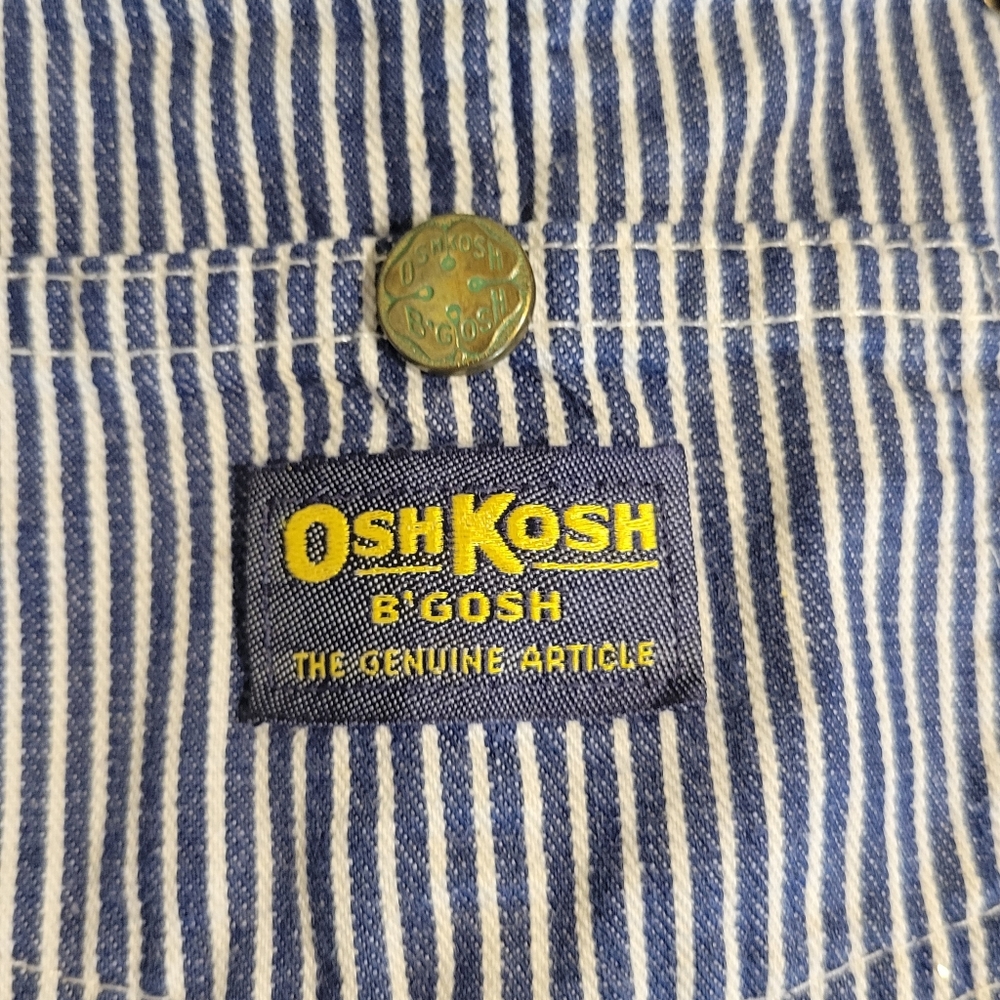 Vintage Vestback Oshkosh Railroad Stripe Bib Overalls Sz 3t (See Measurements)